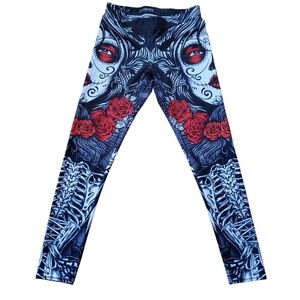 Gear Bunch Skeleton Sugar Skull Leggings  size L